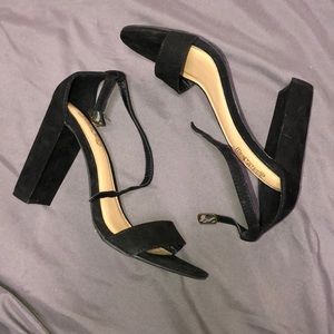 Black sandal heels